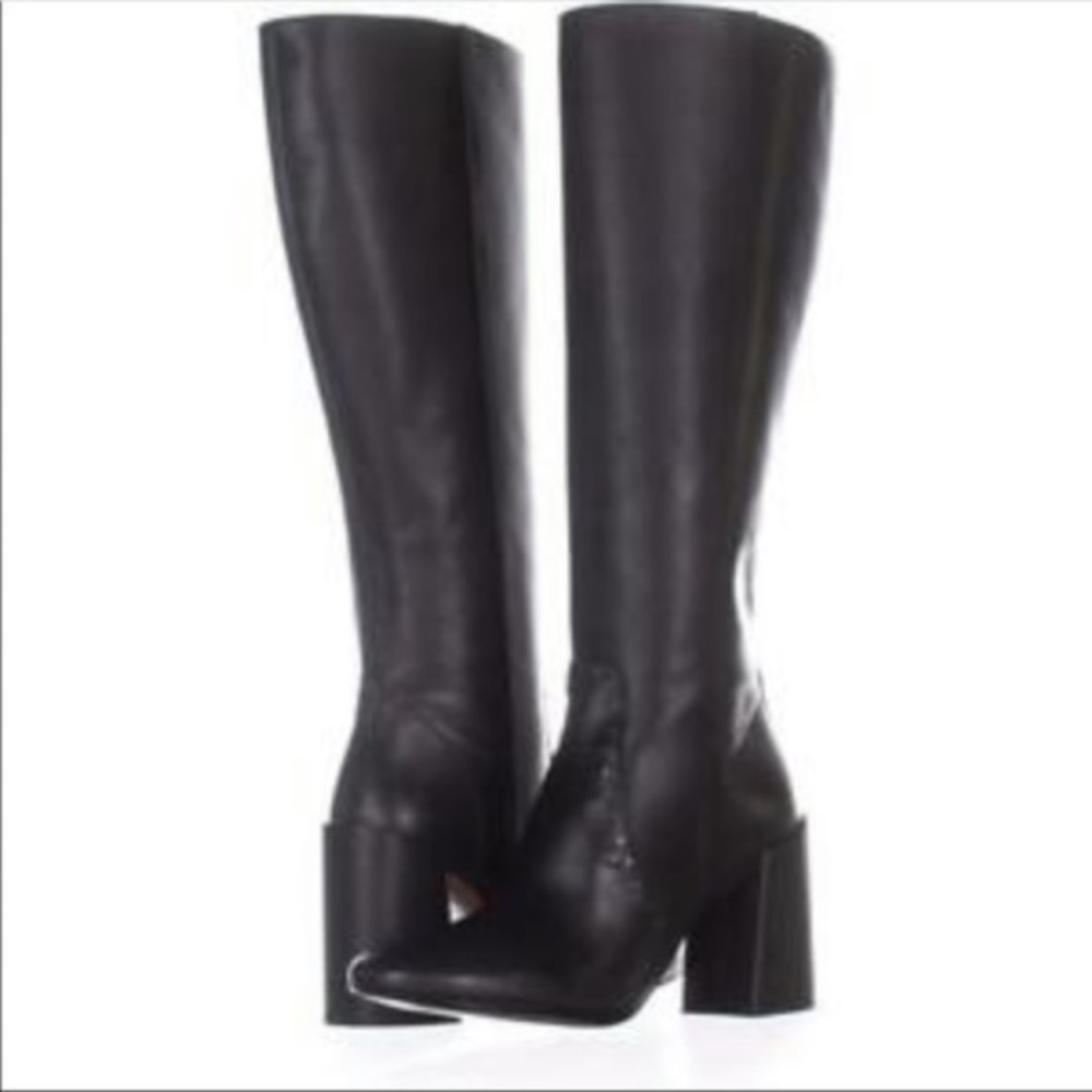 Coach Falon Knee High Stud Boots in Black - Picture 3 of 3
